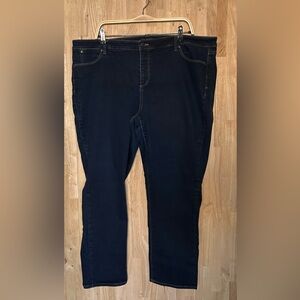 Talbots Dark Wash Fabulous Five Pocket Straight Jeans, Sz. 20W